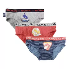 Pack X 3 Slip Infantiles Sonic Talle 2/7