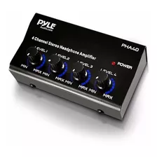 Pyle Amplificador De Auriculares Pha40 4 Canales De 1/4
