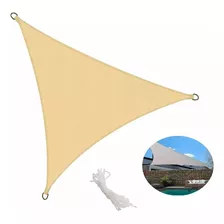 Toldo Vela Sombra Toldos Plegables Lona Toldo Jardin Triangular 3x3 Qatarshop Beige Carpa Sombreadora Carpas Camping Impermeables Protector Uv Terraza