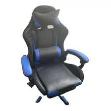 Silla Gamer Con Luces Reclinable Con Reposapiés 