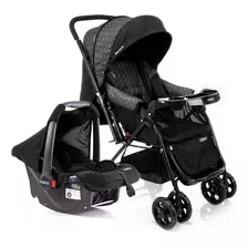 Conjunto Travel System Reverse Duo Preto Rajado Cosco Usado