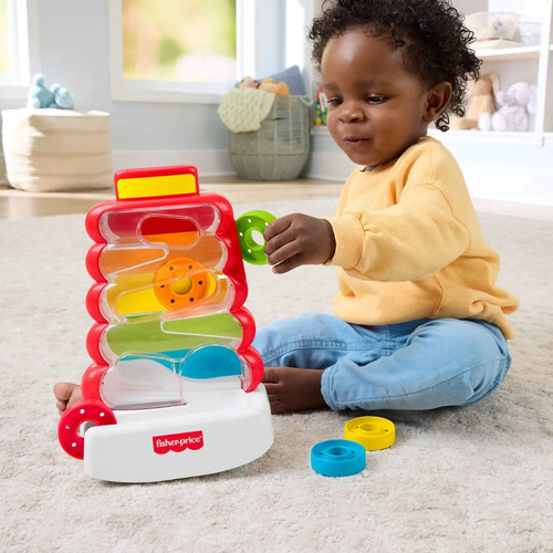 Drop Through Rock-a-stack Fisher-price: Argolas Que Rolam