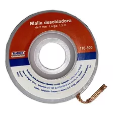 Malla Desoldadora Para Cautín Radox 110-500 Cobre 2mm X 1,5m