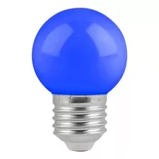 Pack X10 Lámpara Led Gota Opal 2w Colores E27 Color De La Luz Azul