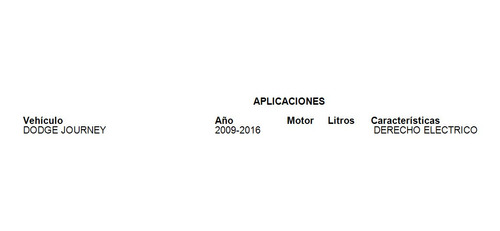 Espejo Retrovisor Derecho Dodge Journey 2011 Electrico Tyc Foto 2