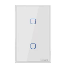 Apagador De Pared Touch On/off Sonoff T2us2c Smart Wifi Color Blanco