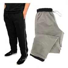 Kit 2 Calça De Agasalho Masculina Tactel Sem Forro Plus Size