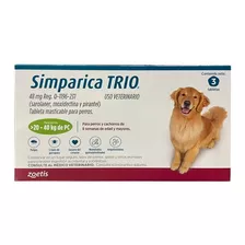 Antipulgas Antigarrapas Simparica Trio 20-40 Kg Caja X3 Tab