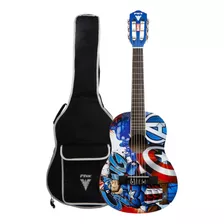 Violão Infantil Phx Marvel Vim-c2 Capitão America 1/2 C/ Bag