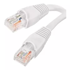 Cable De Red Utp 5 Metros Cat 6 Blanco Alta Velocidad