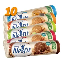 Biscoito Bolacha Nesfit Nestle Sortidos 10 Pacotes 160g Cada