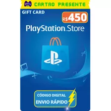 Gift Card Playstation Cartao Psn Br R$ 450 Reais