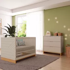 Quarto Bebê Completo 2 Peças Berço E Cômoda 3 Gavetas Cubo