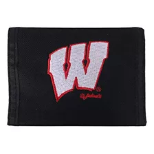 Monedero Ncaa Wisconsin Acosa Para Hombre De Doble Pliegue C