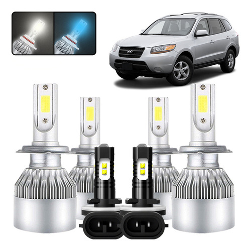 Kit De Focos Led H7 H11 Para Hyundai Santa Fe 2013-2016 Hyundai SANTA FE GLS