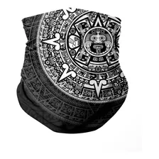 Doxe Bandana Calendario Azteca Prehispancio Gris