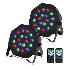 Cañon De Leds Rgb 2pzs Audiorítmico Multicolor 18x1w No Dmx