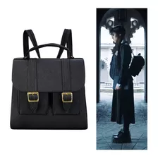 Mochila Merlina Negra Juvenil Dark En Tendencia De Moda Wednesday Addams