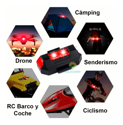 Luces Led De Advertencia Para Moto Y Drone Estrobo Luces 2pk Foto 2