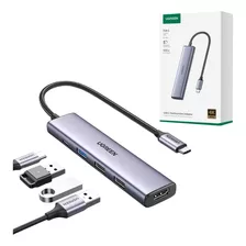 Adaptador Hub 5 En 1 Multipuerto Ugreen Hdmi 4k@30hz 3xusb-a