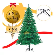 Árvore De Natal Pinheiro 420 Galhos 1,50 Altura Luxo Nevada