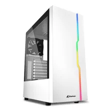 Gabinete Gamer Sharkoon Slider Rgb Blanco Con Fan 120mm