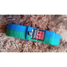 Cinturón Taekwondo Verde Azul 240cm