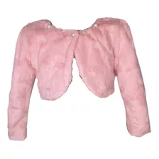 Bolero Infantil Full Pele S/gola Forrado Bordado P-g 1-3