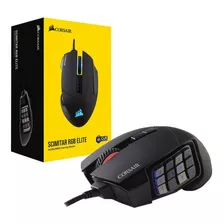 Mouse Gamer Corsair Scimitar Rgb Elite Color Negro