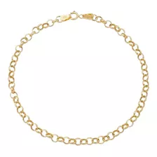 Pulseira Portuguesa Feminina De Ouro 18k 750 Fio1,0mm