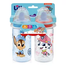 Kit 2 Copos Infantil De Transição Patrulha Canina Azul Lillo Cor Patrulha Canina - Azul