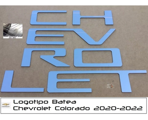 Letras Logotipo Tapa Batea Chevrolet Colorado  2020-22 Inox Foto 4