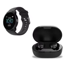 Combo Smartwatch W9 + Auricular Inalambrico A6s Negro Tws 