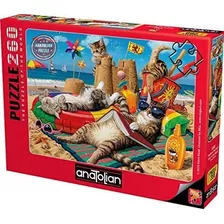 Anatolian Puzzle - Gatos En La Playa, Puzzle De 260 Piezas, 