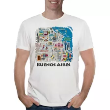 Remera Mapa Buenos Aires Turístico Hombre Purple Chick