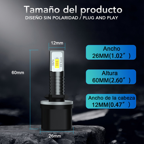 1 Par 880 899 893 - Bombilla Led Antiniebla 6000k Blanco Foto 5