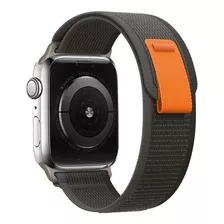 Pulsera Trail 100% Compatible Con El Apple Watch Ultra De 49 Mm, Color Negro/gris, Ancho 49 Mm
