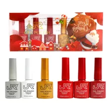 Gel Jr Pack De 6 Pz Gama Navideña 10 Ml Colección Navidad