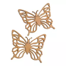 Pack 10 Mariposas Caladas De Fibrofacil 10cm - Decoración 