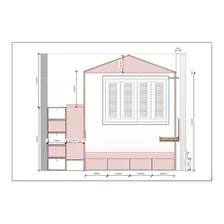 Móveis Planejados - Projeto Plano De Corte - Quarto Infantil