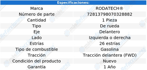 Maza Rueda Delantera Izq/der Mercury Topaz L4 3.0l Fwd 92-94 Foto 6