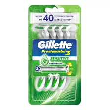 Máquinas Desechable Gillette Prestobarba3 Sensitive 4 Unid