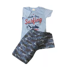 Conjunto Infantil Menino Surfing , Lindo, Despojado Moderno