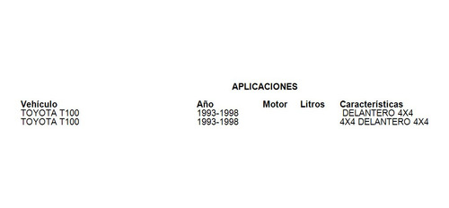 Tornillo Estabilizador Delantero Toyota T100 1998 4x4 Trw Foto 3