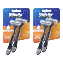 Kit 2 Aparelho Barbear Gillette Prestobarba3 Extra Suave C/2