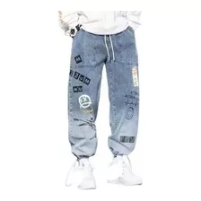 Jeans Cargo Para Hombre Hip Hop Casual Streetwear [u]