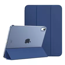 Funda Delgada Con Tapa Soporte Azul Para iPad 10a Gen