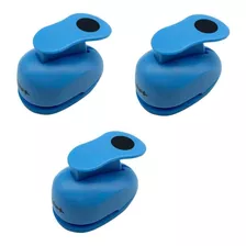 3 Furador Artesanal Manual De Tapa Furo 16mm Para Moveis Mdf Cor Azul Forma Da Perfuração Círculo 16mm