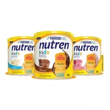 Nutren Kids Morango, Chocolate E Baunilha 350g Kit C/6