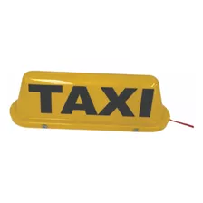 Combo De 5 Carteles De Taxi Amarillo Personalizado Imán Led 